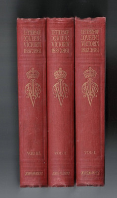 ANTIQUARIAN ,THE LETTERS OF QUEEN VICTORIA , 3 volumes pbl 1908