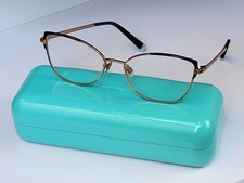 Tiffany Co Eyeglasses TF 1136 6007 Rose Gold Cat Eye Frame Women 53-16-140 EUC