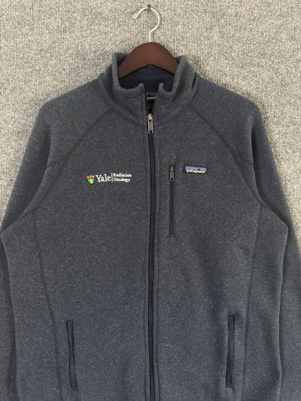 Patagonia Full Zip Sweatshirt Jacket Yale Size XL Navy Blue Outdoors Y2K Active thumbnail 2