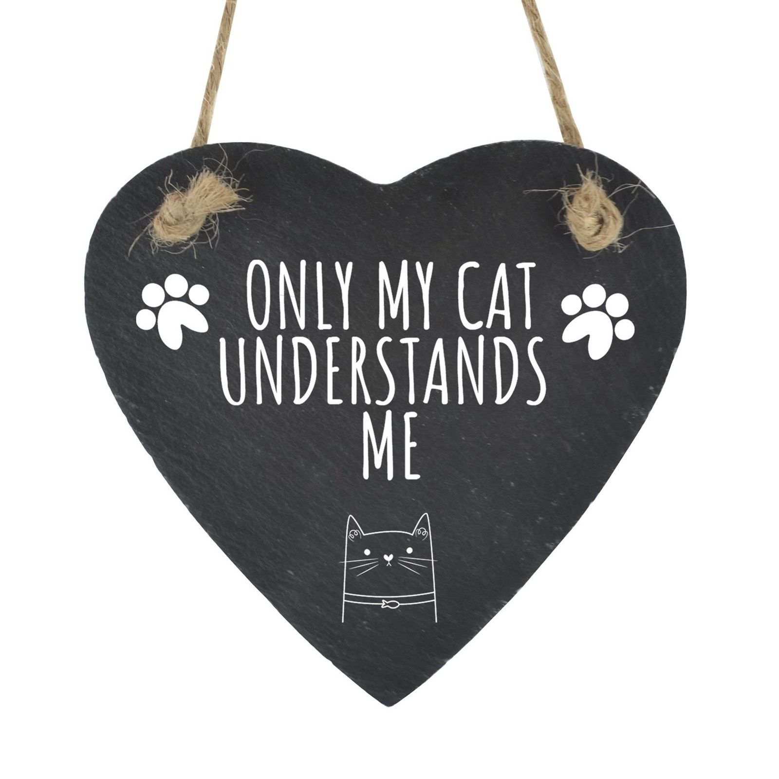 UNDERSTANDING CAT SML SLATE HEART