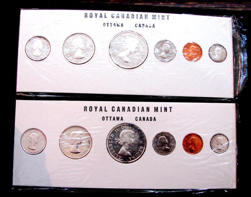 1960 CANADA PROOF-LIKE OTTAWA MINT COIN SET ORIGINAL GOVERNMENT PACKAGING 2 SETS