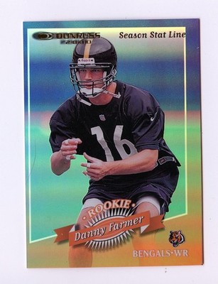 I382 DANNY FARMER RC 2001 DONRUSS SEASON STAT LINE 1/3 #204 UCLA BENGALS SP RARE