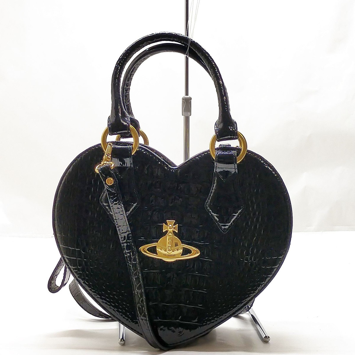 ハートバッグ ブラック Vivienne westwood Vivienne Westwood Black Belle Heart Frame Bag Vivienne Westwood