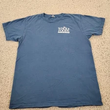 Vintage Whole Foods Shirt Mens Medium Blue Double Sided Grocery Outdoor USA A2