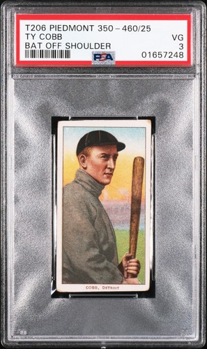 1909-11 T206 Ty Cobb Bat Off Shoulder Piedmont PSA 3 VG 🔥 Hall of Fame Vintage
