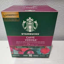 Starbucks Nespresso Vertuo Cafe Verona Dark Roast Coffee Capsules 16 New