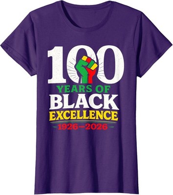 100 Years of Black Excellence Black History Month Ladies' Crewneck T-Shirt