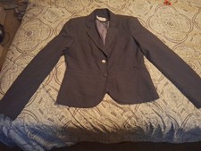 Calvin Klein Women's Gray 2 Button Blazer Sz 8
