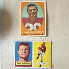1957 & 1958 Topps NFL Trading Card Lot Hugh McElhenny San Fran 49ers Vintage x2
