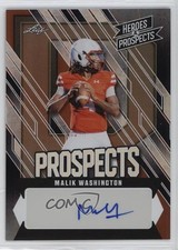 2024 Leaf Heroes & Prospects Prospect Bronze 22/25 Malik Washington Auto 0j3l