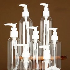 400ml Empty Plastic Pump Bottles Refillable Lotion Shampoo Cleaning Dispenser.UK