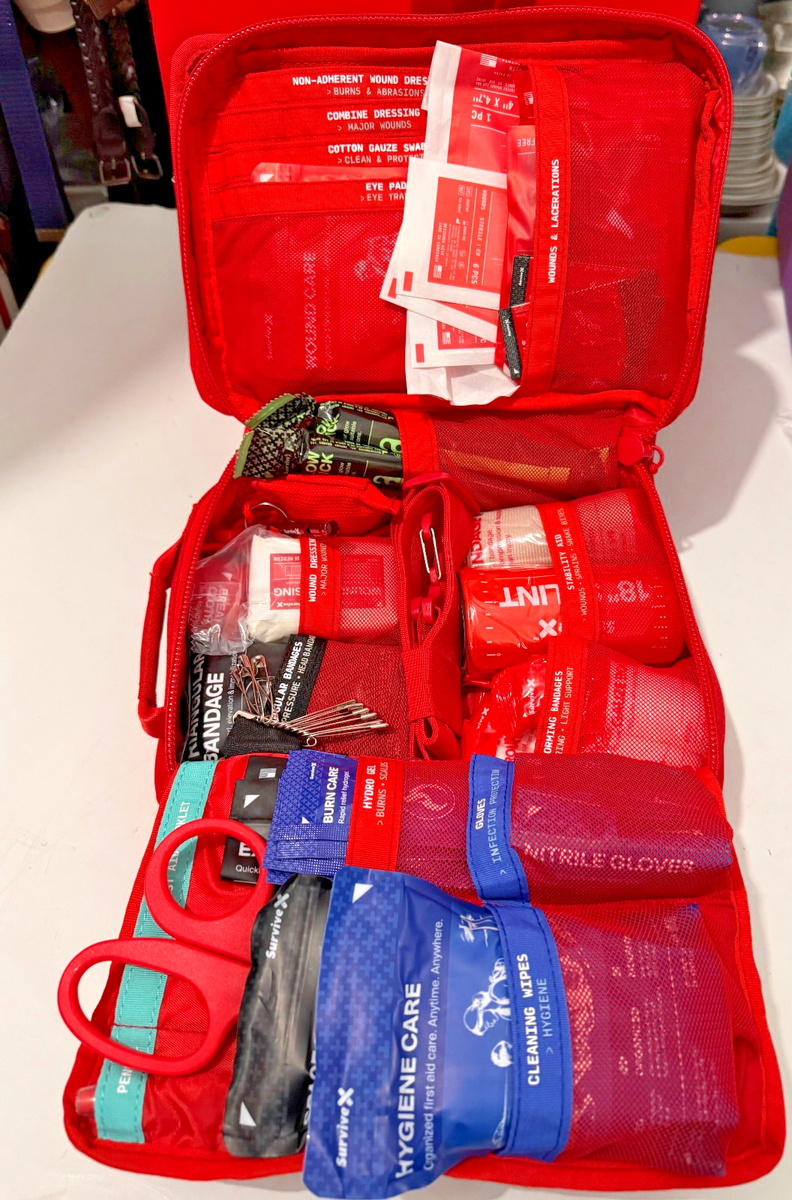 Survive X Large First Aid Kit Color Coded for Car Travel Home