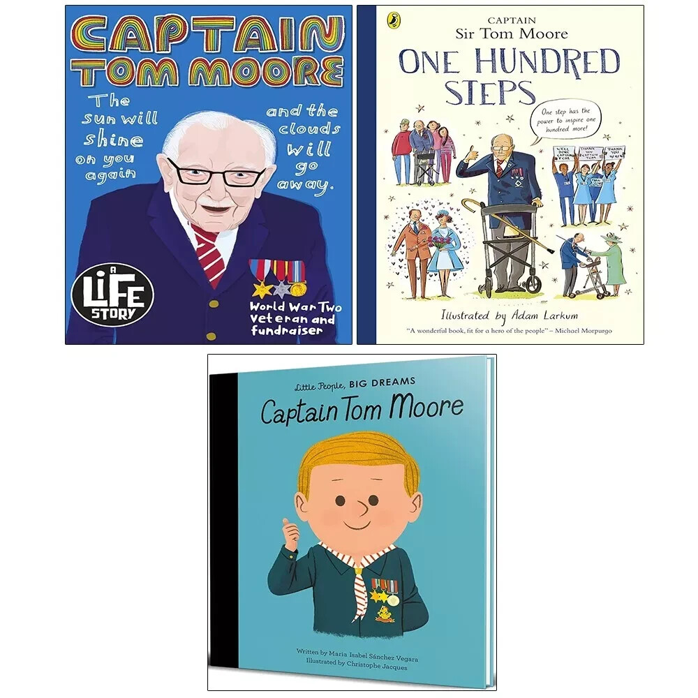 Captain Tom Moore Collection 3 Books Set by Sally Morgan One Hundred Steps