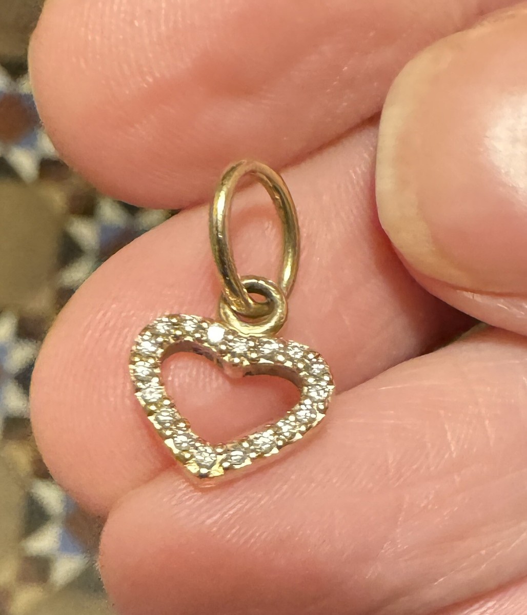 アクセサリー Pandora Diamond 14k Charm Genuine Pandora Diamond Heart 14ct Gold Pendant Charm 350136D | eBay