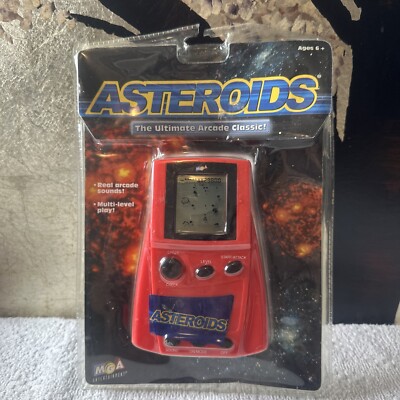 Red Asteroids Handheld Game, MGA, 2001 Arcade Classic
