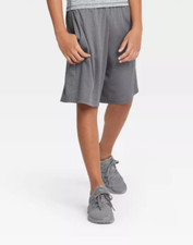 Boys All in Motion Mesh Short X-SMALL Gray