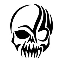 Tribal Skull Vinyl Decal