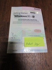 Windows 98 Second Edition Dell New Sealed with CD, Floppy, Book and Key