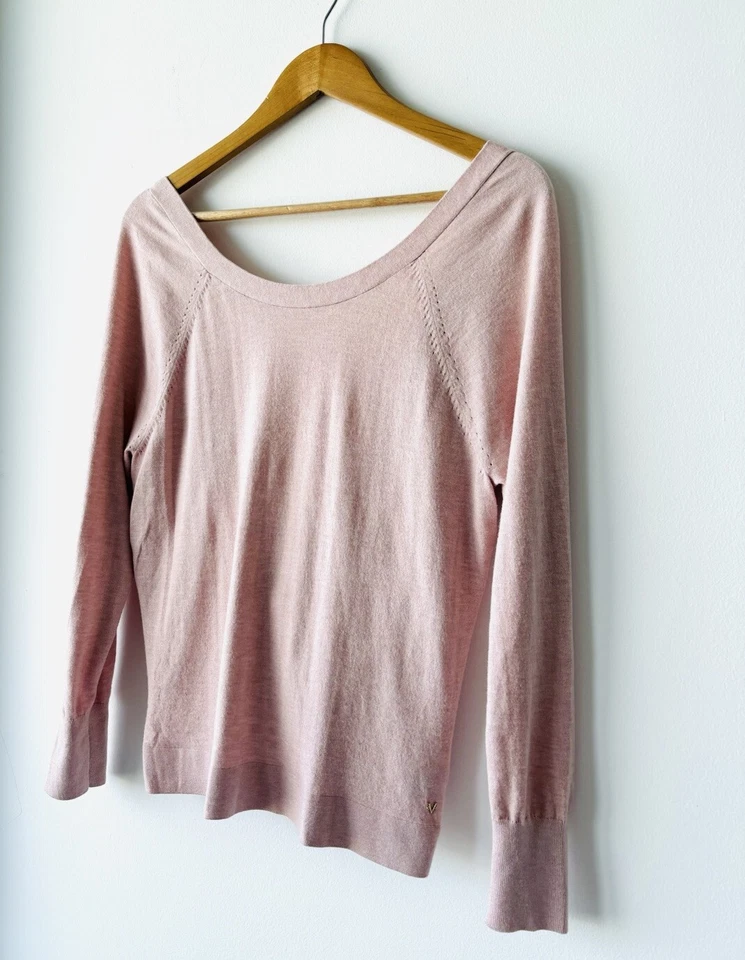 Suéter Victoria’s Secret Bebé Rosa Nudo Torcido Espalda Abierta Tejido Mujer S Balletcore Foto 3 de 4