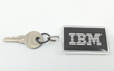 Set of TWO (2) Vintage IBM Keychains: Club CyberBlue Hologram