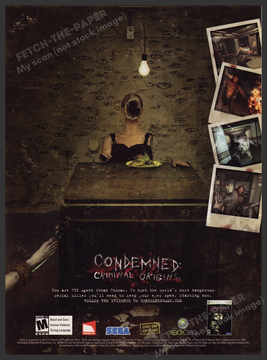 Condemned Criminal Origins Video Game 2000s Print Advertisement Ad