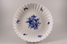 Meissen Schale Fächerschale blaue Blume Insekten blau Blumen 1. Wahl Ø 27,5cm.