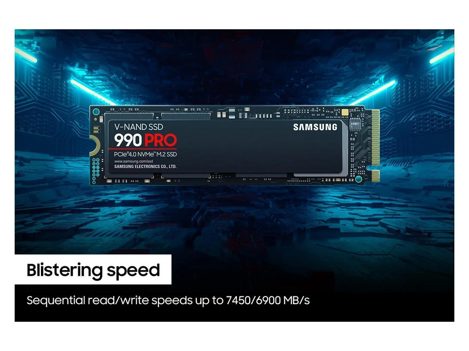 SAMSUNG 2TB SSD 990 PRO PCIe 4.0 M.2 2280 Up-to 7,450MB/s Internal NVMe Drive - Image 4 of 4