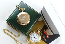 3 Wheeler Classic Car 24K GOLD clad POCKET WATCH Reliant Robin Three Wheel