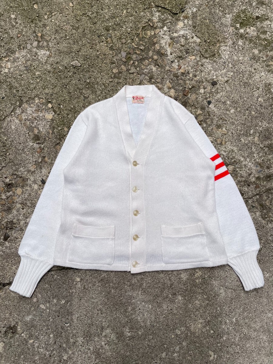 y*n様 50s vintage stadium jumper 1950's/1960's Stadium Shaker Sweater Varsity Knit Cardigan Sweater