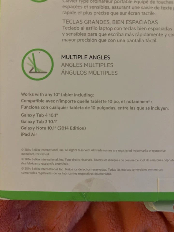 Belkin QODE Universal Keyboard Case for 10" Samsung Works w/Any 10" Tablets New - Image 4 of 4