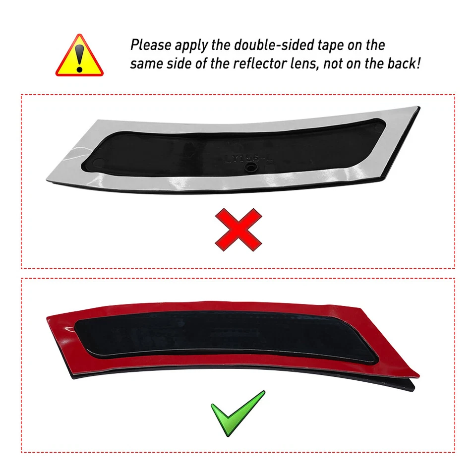 Front Bumper Reflector Side Marker Lights For 11-16 BMW 5 Series 528i 535i 550i - Image 2 of 4