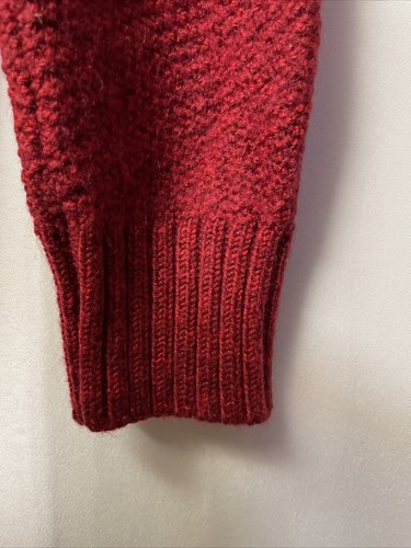 Cabelas Womens M Merino Wool Blend High Low Sweater Red christmas - Picture 10 of 10