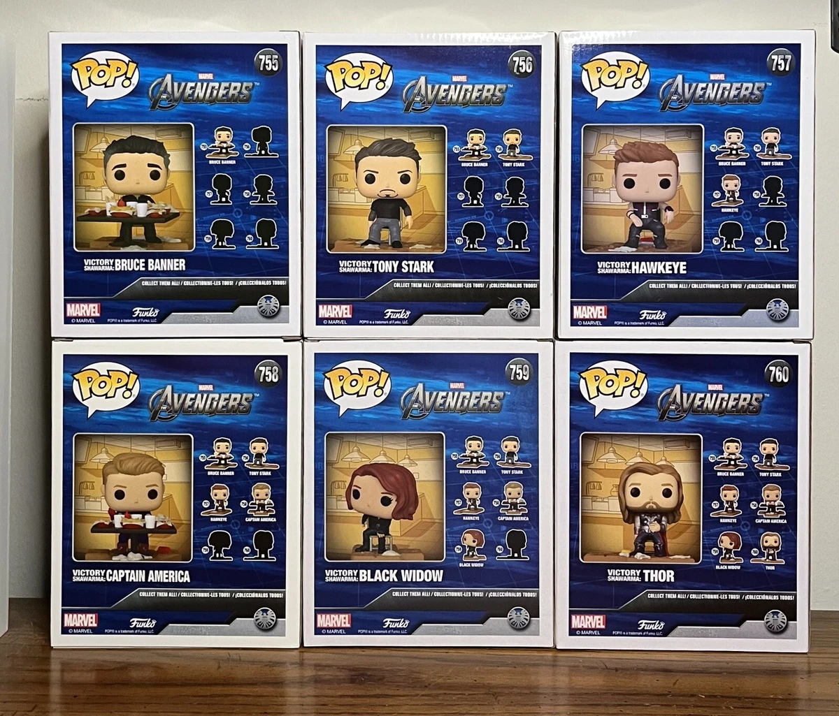 Funko POP! Marvel Avengers : Victory Shawarma Full Set of 6 