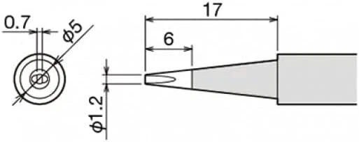 Taiyo Goot ponta de substituição oficial tipo 1.2D PX-60RT-1.2D Japão frete grátis - Imagem 4 de 4