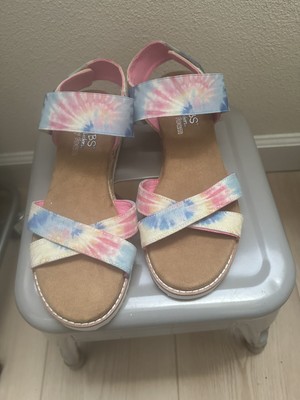 Bobs Memory Foam Tye Dye Sandles By Sketchers