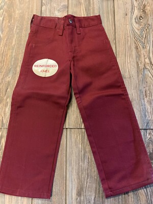 NWT Boys Wrangler Cute Premium Denim Maroon Slim Fit Jeans Size