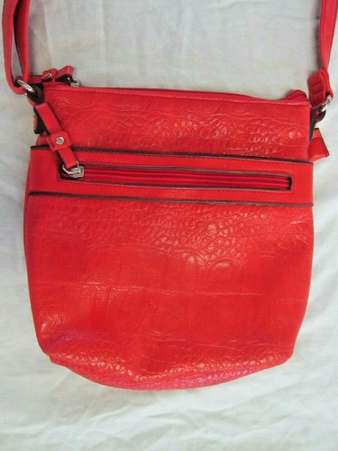 Gal Red Leather Cross Body Purse Super Long Adjustable Strap - Picture 2 of 11