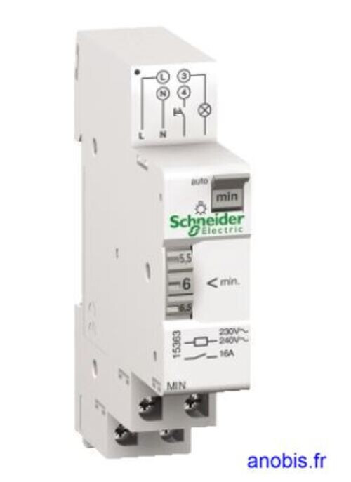 Minuterie Schneider 15363 pour stopper le gaspillage d'énergie des lumières oubliées