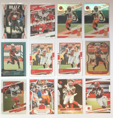 Nick Chubb Lot of 12 NFL Football Cards Inserts Short Prints Prizm