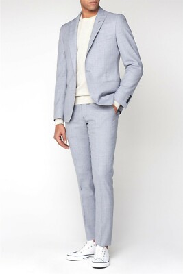 Ben Sherman Skinny Fit Suit Cool Grey 
