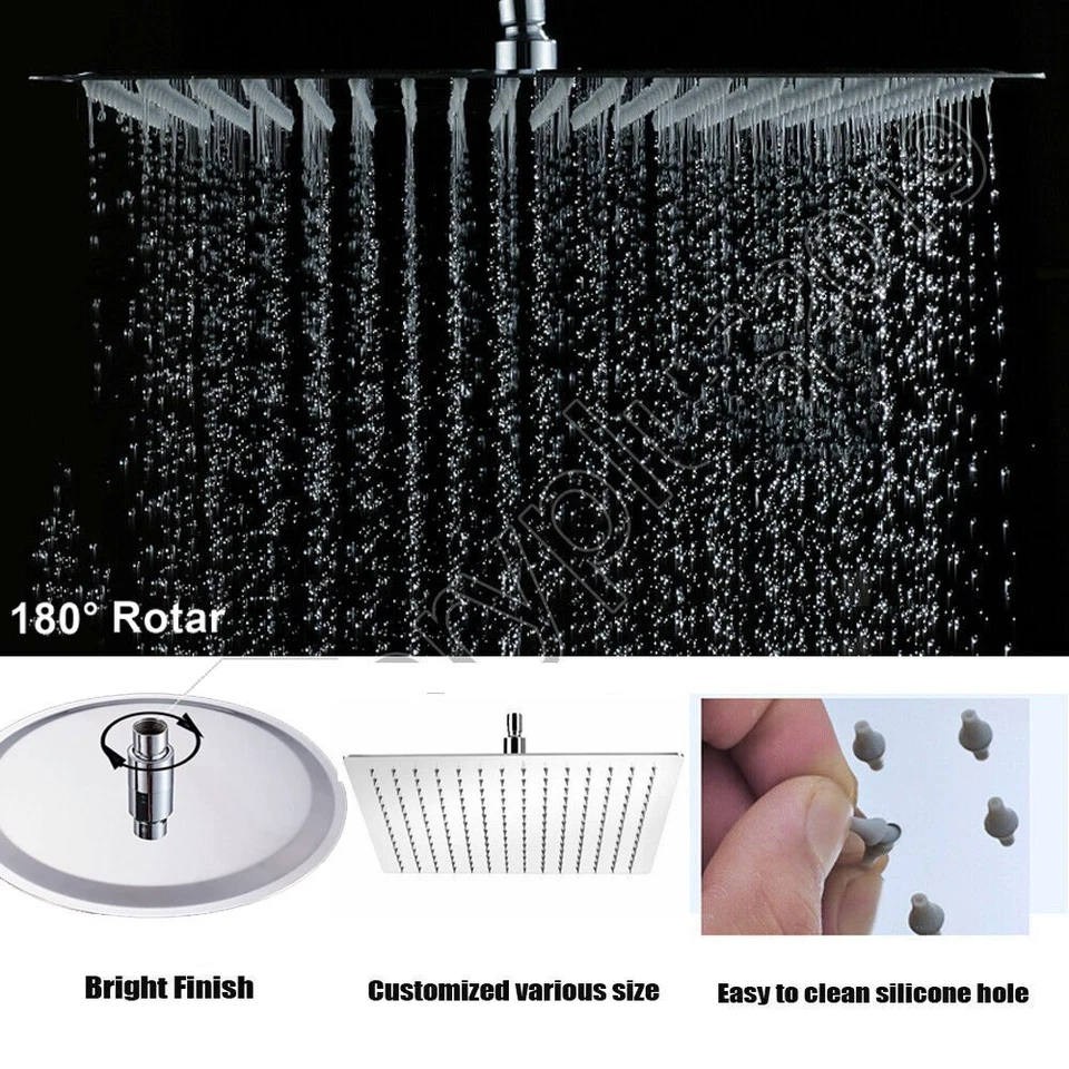 XL/ XXL Kopfbrause Duschkopf Edelstahl Regendusche Wellness Brause Regenbrause - Bild 3 von 4
