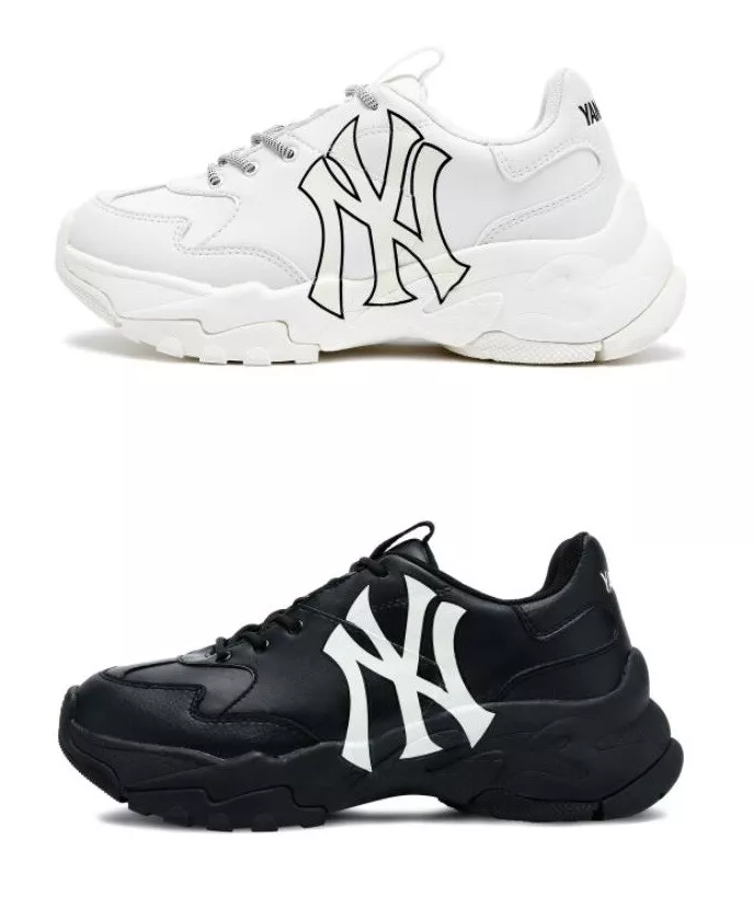 MLB New York Yankees Big Ball Chunky A Shoes Baseball Sneakers White Size 5-11