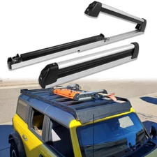 Ski Snowboard Top Roof Rack Carrier Cross Bar Sliding Rail +Lock For Ford Bronco