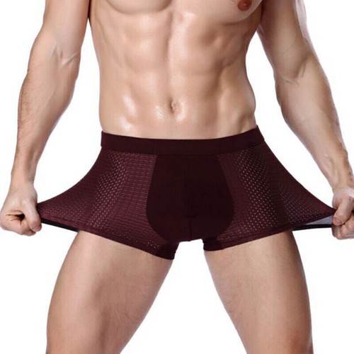 Men's Sexy Mesh Breathable Underwear Boxer Briefs Trunks Underpants Panties - Picture 22 of 27