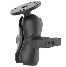 RAM-103U-B RAM Mounts SHORT Double Socket C-Size Arm with Round Ball Plate