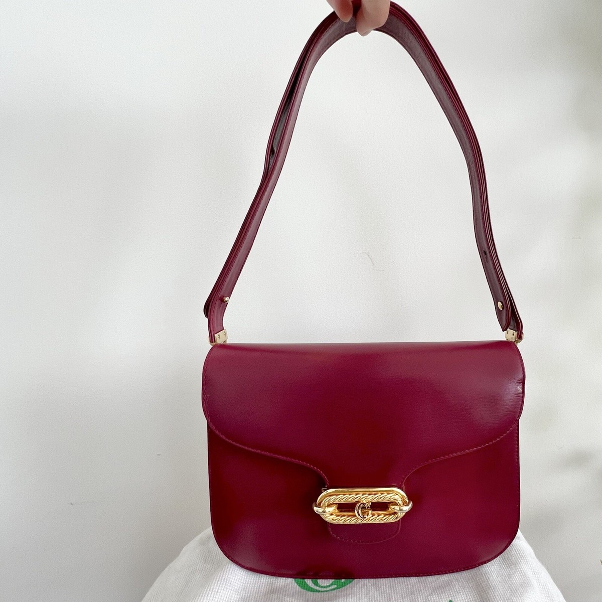 Vintage GIORGIO CORSINI FIRENZE Maroon Genuine Leather shoulder