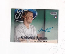 2017  CHANCE ADAMS  TOPPS  STADIUM CLUB RC AUTO/AUTOGRAPH  NEW YORK YANKEES