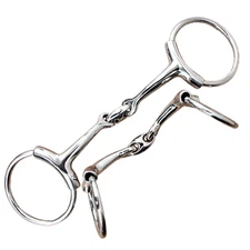 Piped Loose Ring Bit Double Joint Lozenge Snaffle Stainless Steel Horse Bit