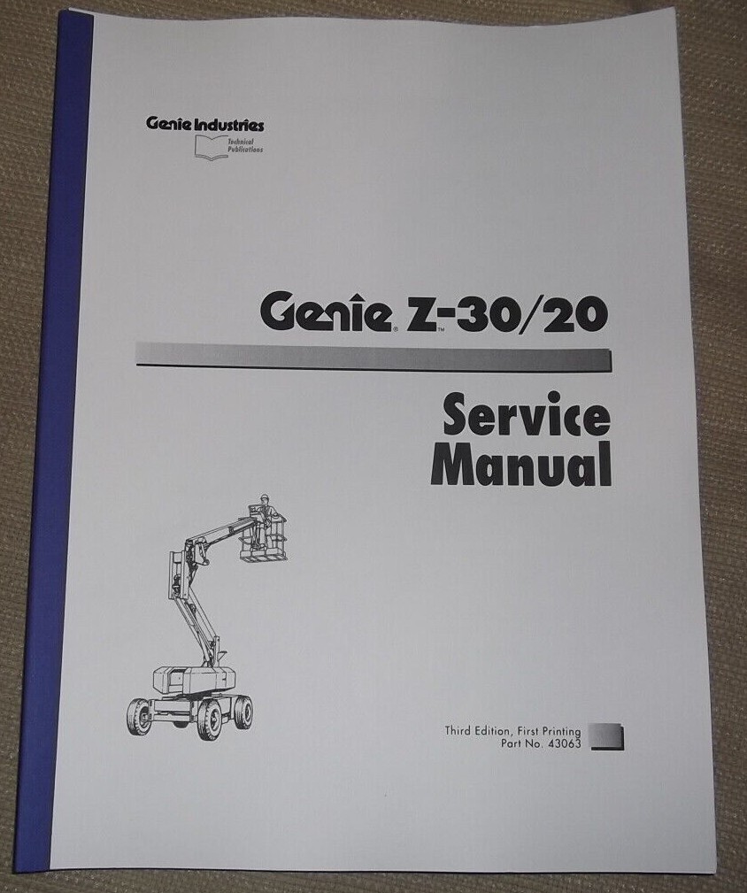 GENIE Z-30/20 Z-30 /20 MAN-LIFT SERVICE SHOP REPAIR WORKSHOP