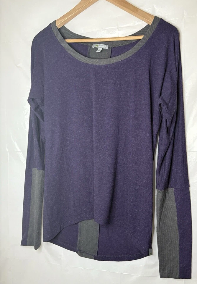 Camiseta Pullover Horny Toad Daydream Dolman Ligera Gris Púrpura Mezcla Modal S Foto 3 de 4